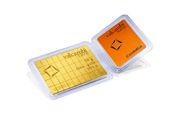 50 x 1 gram Gold Valcambi CombiBar